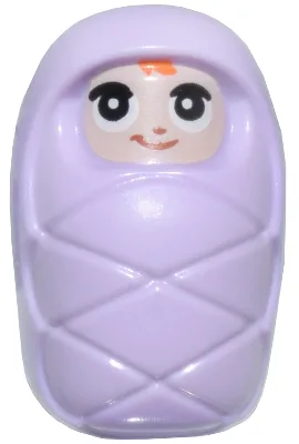 Baby / Infant - with Stud Holder on Back with Smiling Face, Large Eyes and Orange Hair Pattern (Baby Ella) (6483678)