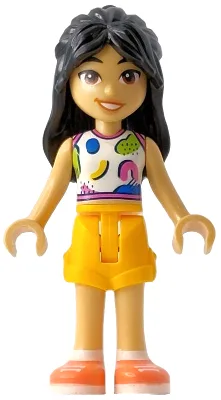 Friends Liann - White Tank Top, Bright Light Orange Shorts, Coral Shoes
