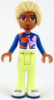 Friends Faraji - Bright Pink and Reddish Orange Jacket, Yellowish Green Trousers