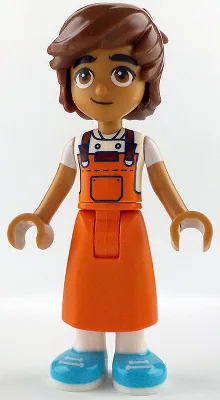 Friends Leo - Reddish Orange Apron, Medium Azure Shoes