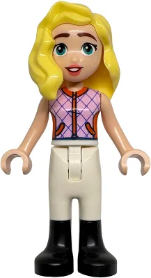 Friends Matilde - Bright Pink Sleeveless Jacket, White Trousers, Black Boots