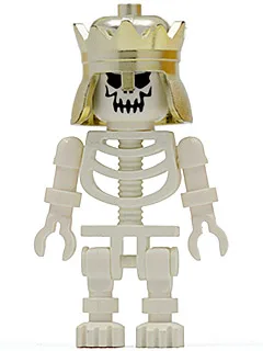 Skelet met boze schedel, kroon