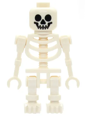 Skelet, torso uit het fantasietijdperk met standaard schedel, mechanische armen recht.