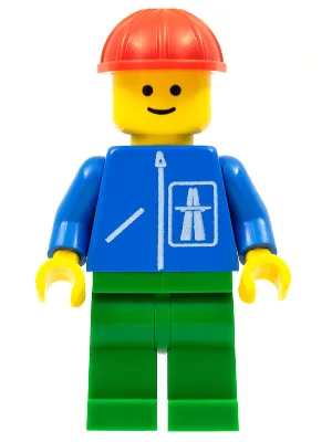 Highway Pattern - Green Legs, Red Construction Helmet