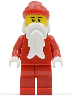 Kerstman, rode benen, witte handen