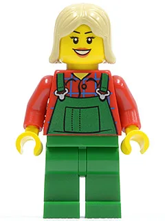 Overalls Farmer Green, Hellbraunes Damenhaar