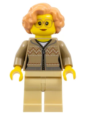 Grandmother - Dark Tan Fair Isle Sweater, Tan Legs, Nougat Hair, Glasses