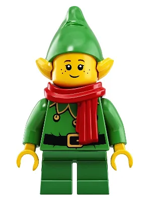 Elf - Green Scalloped Collar with Bells, Scarf
