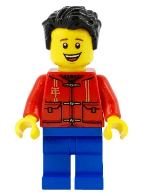 Father, Red Tang Jacket with Hood, Blue Legs, Black Tousled Hair