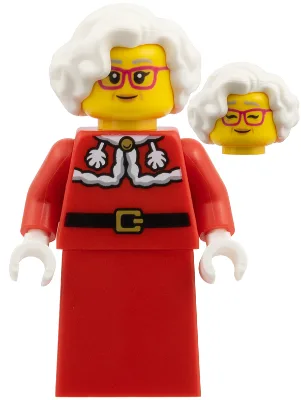 Mevrouw Claus - Rode jas, effen rok