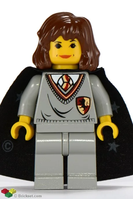 Hermione Granger - Gryffindor Shield Torso, Light Gray Legs, Black Cape with Stars