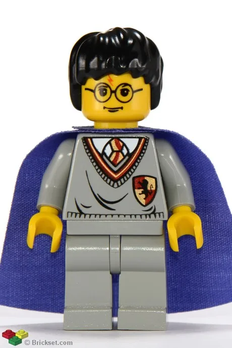 Harry Potter – Gryffindor-Schild-Torso, hellgraue Beine, mittelvioletter Umhang
