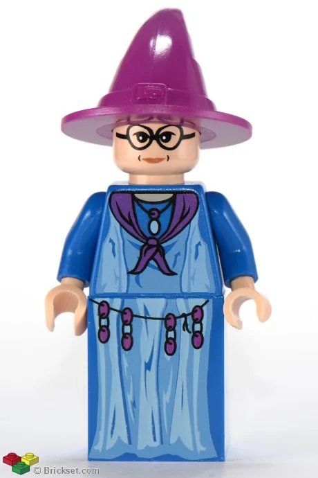 Professor Sybill Trelawney – Hellvioletter Hut, blaue Robe