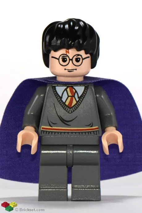 Harry Potter – Gryffindor-Streifen am Oberkörper, dunkelblaugraue Beine, lila Umhang