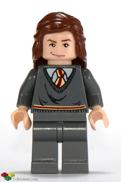 Hermione Granger - Torse rayé Gryffondor, cheveux mi-longs brun roux