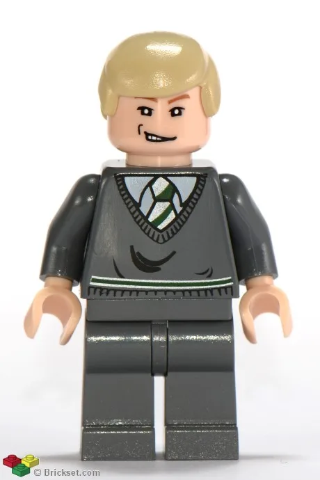 Draco Malfoy - Pull gris bleu foncé, sourire en coin