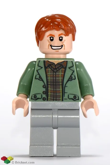 Arthur Weasley – Sandgrüne offene Jacke, hellblaugraue Beine