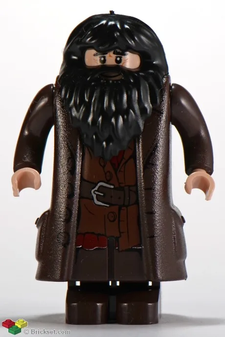 Rubeus Hagrid - Manteau marron foncé à boutons (Version nougat clair avec mains articulées)