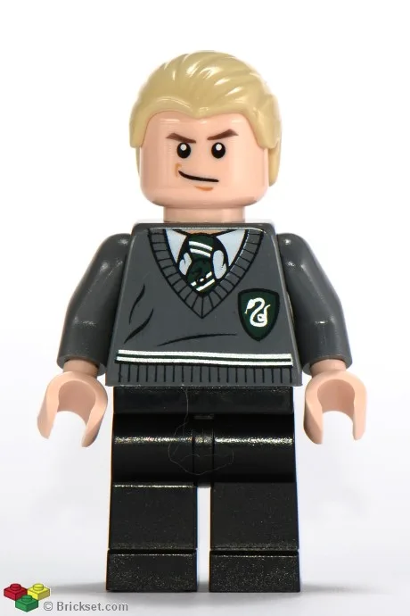 Draco Malfoy - Torse à rayures et écusson Serpentard, jambes noires