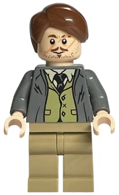 Professor Remus Lupin - Dark Bluish Gray Jacket, Olive Green Vest