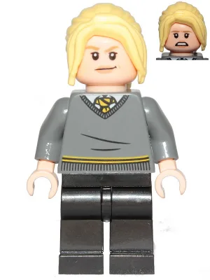 Hannah Abbott - Dark Bluish Gray Hufflepuff Sweater, Black Legs