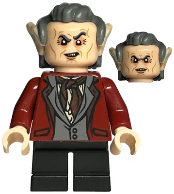 Griphook Goblin - Dark Red Jacket, Dark Bluish Gray Vest