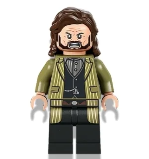 Sirius Black - Dark Brown Hair, Olive Green Jacket