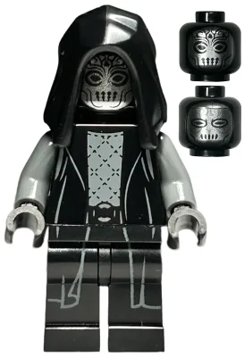 Death Eater - Black Hood, Dark Bluish Gray Arms, Double Cheek Lines / Squinting Eyes