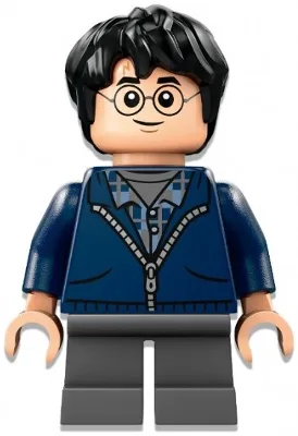 Harry Potter - Dark Blue Hoodie, Dark Bluish Gray Short Legs