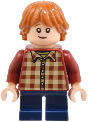 Ron Weasley - Dark Red Plaid Shirt, Dark Blue Short Legs