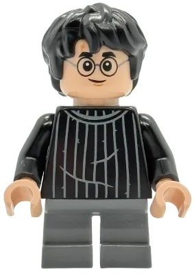 Harry Potter - Black Striped Sweater, Dark Bluish Gray Short Legs
