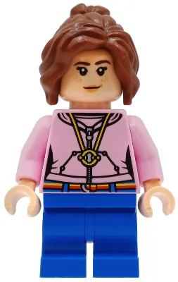 Hermine Granger – Leuchtend pinkfarbener Hoodie mit Zeitumkehrer-Halskette