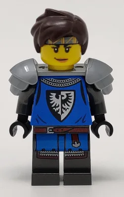 Black Falcon - Female, Pearl Dark Gray Detailed Legs, Flat Silver Shoulder Pads