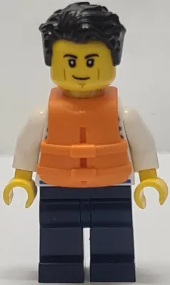 Sailor - Male with Life Jacket, Dark Blue Legs