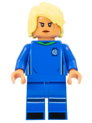 Soccer Player, Female, Blue Uniform, Nougat Skin, Bright Light Yellow Hair