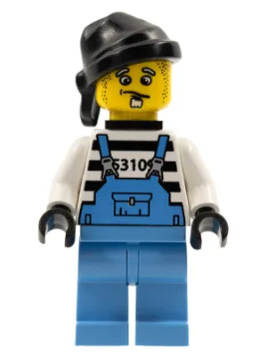Xtreme Stunts Brickster Handlanger mit mittelblauer Latzhose Nr. 1 mit Nackenhalterung