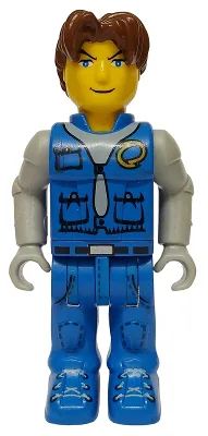 Jack Stone – Blaue Jacke, blaue Hose, graues Hemd