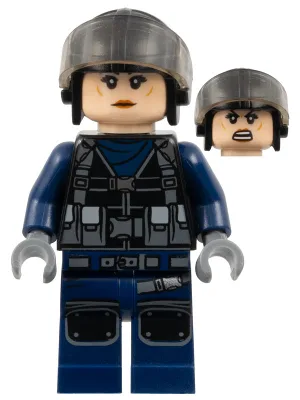 ACU Tracker - Female, Black Aviator Cap with Trans-Brown Visor, Light Nougat Head