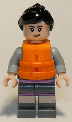 Yasmina 'Yaz' Fadoula - Light Bluish Gray Jacket, Dark Bluish Gray Legs, Orange Life Jacket