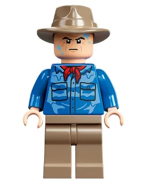 Dr. Alan Grant - Blue Shirt with Water Stains