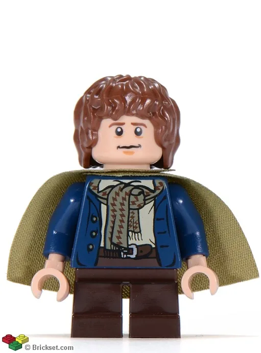Peregrin Touque (Pippin) - Veste bleu foncé, cape vert olive