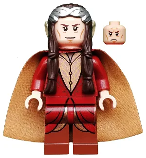 Elrond - Couronne d'argent, vêtements rouge foncé