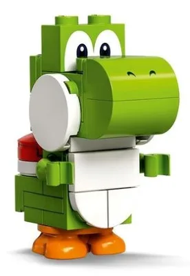 Yoshi - White Tile, Round 1 x 1 Quarter on Front