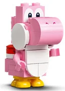 Pink Yoshi - White Tile, Round 1 x 1 Quarter on Front