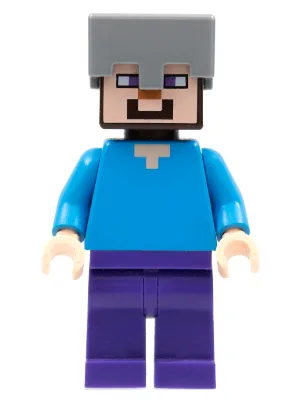 Steve (Light Nougat) - Dark Purple Legs, Flat Silver Helmet