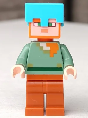 Alex - Dark Orange Legs, Medium Azure Helmet