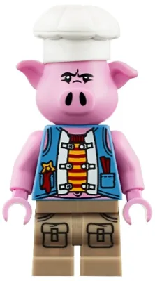 Pigsy - Medium Blue Vest, Dark Tan Medium Legs with Pockets