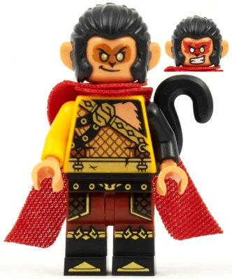 Evil Macaque - Gold and Dark Red Amor, Red Cape
