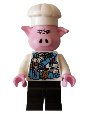 Pigsy - Medium Blue Utility Harness with Pig Head Buckle, Black Medium Legs