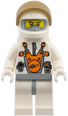 Mars-Missions-Astronaut mit Helm, Sturmhaube und Rucksack